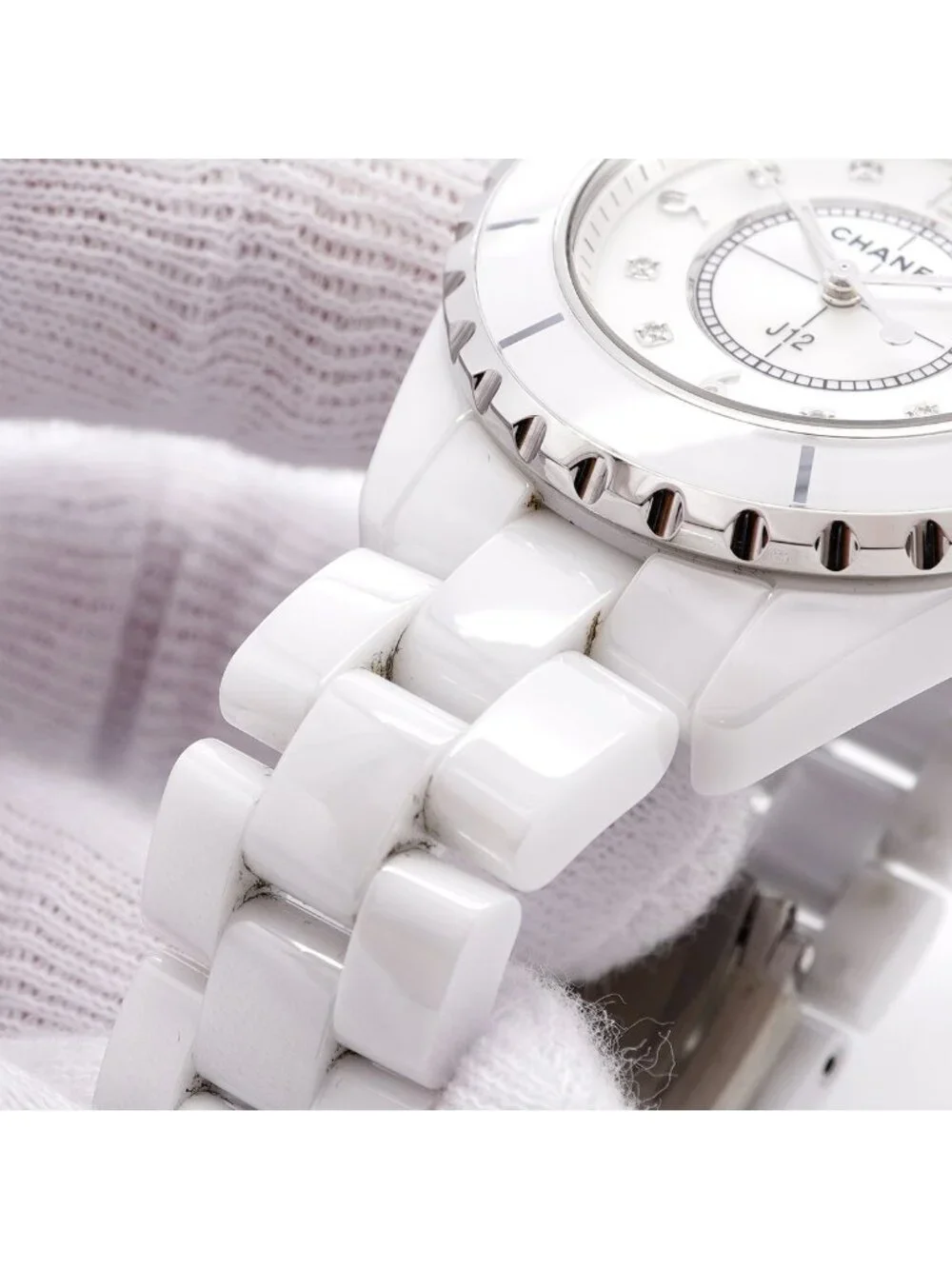 Chanel Diamond White Dial Watch